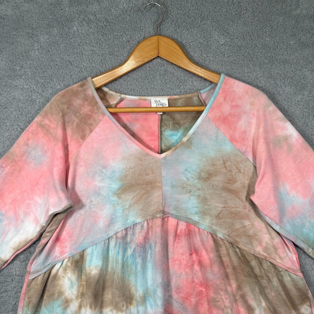 Ava James‎ Womens Tie Dye Top Size 1x - Picture 3 of 10